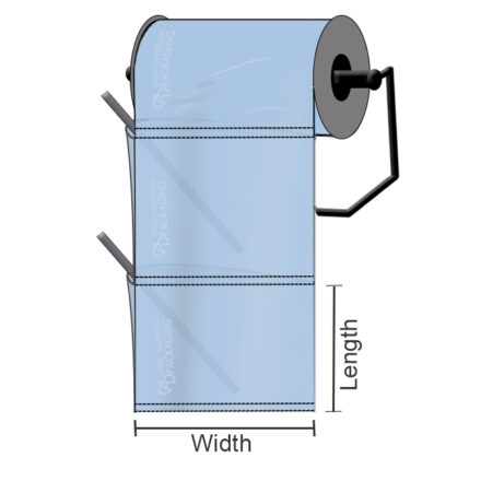 Pre-open bags on rolls with inside opening